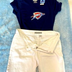 Chico’s White Shorts, Frayed